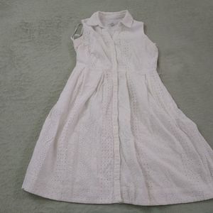 Eyelet women shirt dress size 4